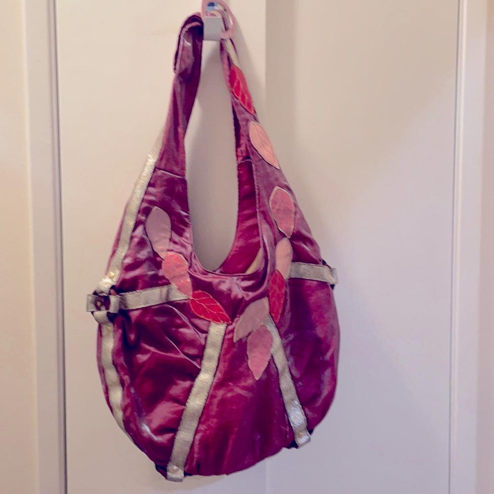 Major sale was $29 now $15 Vintage hobo bag pink iridescent background l…
